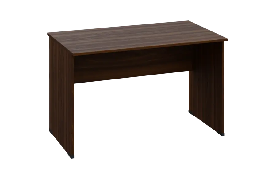 EPL 17 - 12 stůl kancelářský, dřevěná podnož, deska 18 mm, široký 1200 mm, ořech královský